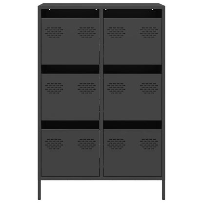 Highboard Black 68x39x101.5 cm Steel