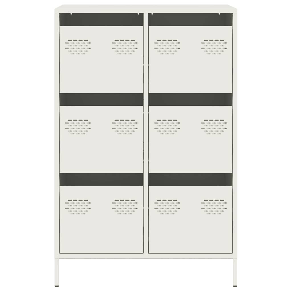 Highboard White 68x39x101.5 cm Steel