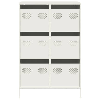 Highboard White 68x39x101.5 cm Steel