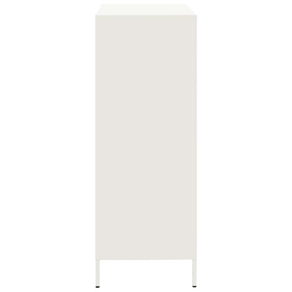 Highboard White 68x39x101.5 cm Steel