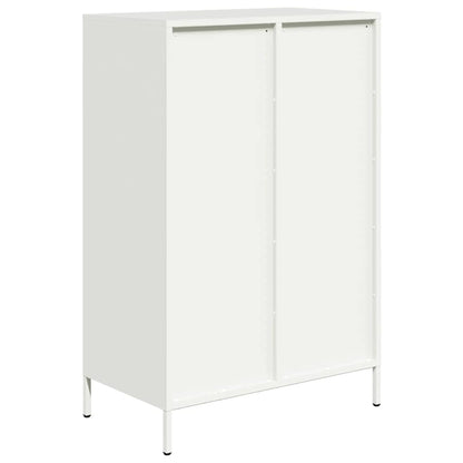 Highboard White 68x39x101.5 cm Steel
