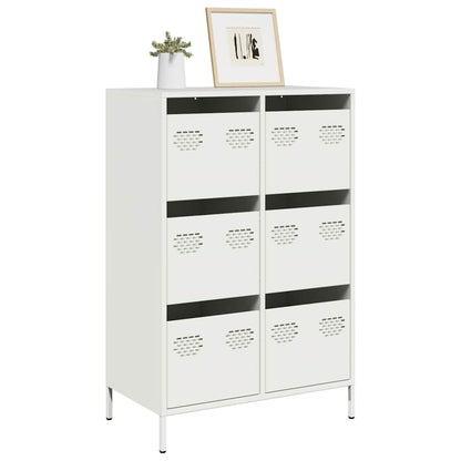 Highboard White 68x39x101.5 cm Steel