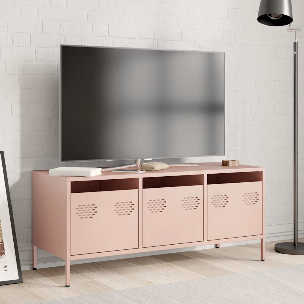 TV Cabinet Pink 101,5x39x43,5 cm Cold-rolled Steel