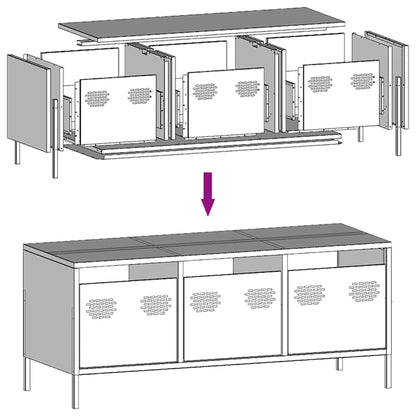 TV Cabinet Pink 101,5x39x43,5 cm Cold-rolled Steel