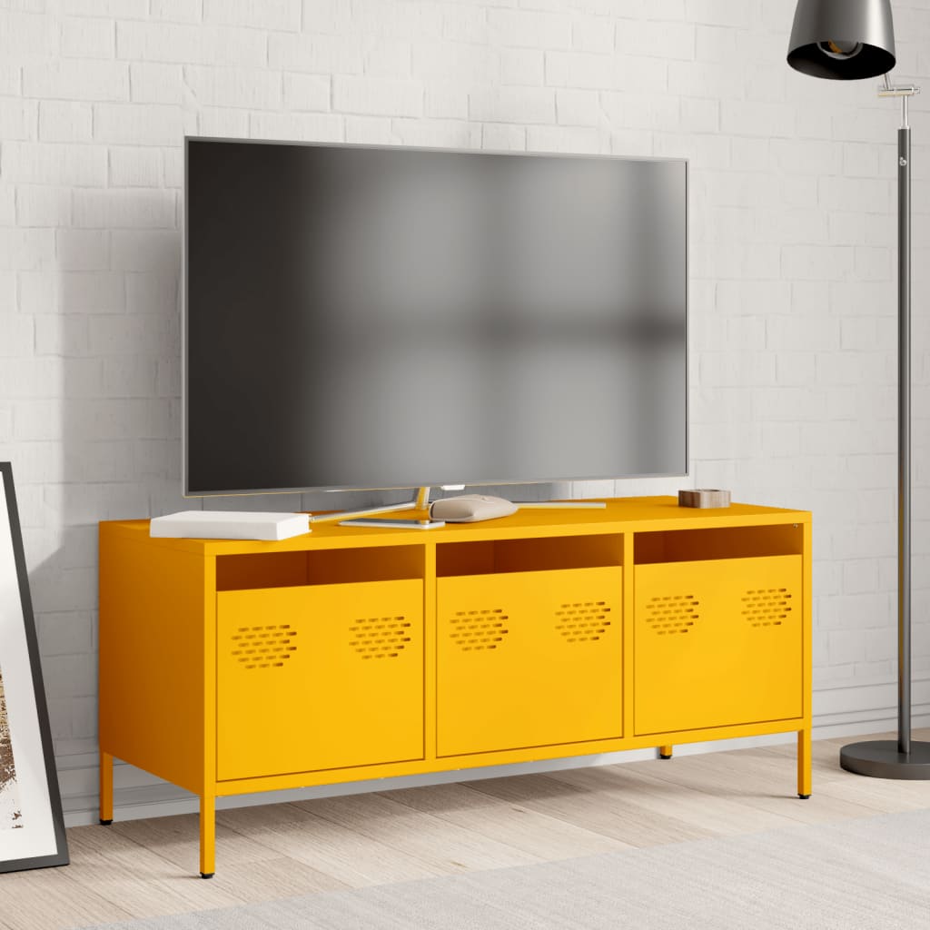 TV Cabinet Mustard Yellow 101,5x39x43,5 cm Cold-rolled Steel