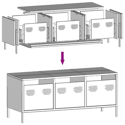 TV Cabinet Mustard Yellow 101,5x39x43,5 cm Cold-rolled Steel