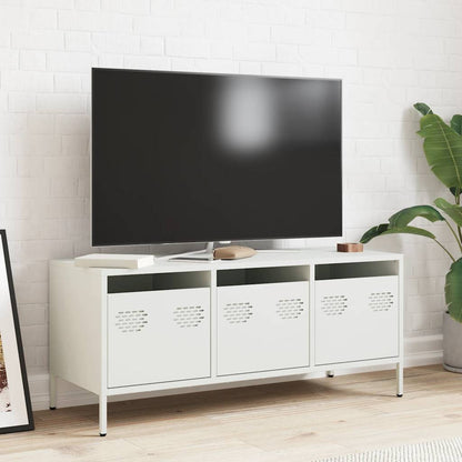 TV Cabinet White 101,5x39x43,5 cm Cold-rolled Steel