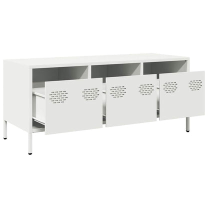 TV Cabinet White 101,5x39x43,5 cm Cold-rolled Steel
