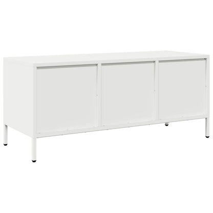 TV Cabinet White 101,5x39x43,5 cm Cold-rolled Steel