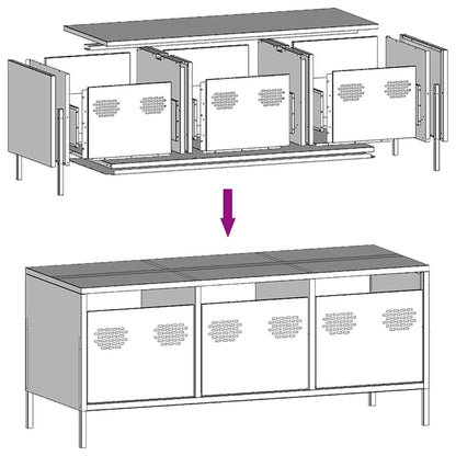 TV Cabinet White 101,5x39x43,5 cm Cold-rolled Steel
