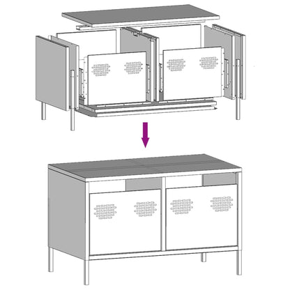 TV Cabinet Olive Green 68x39x43,5 cm Cold-rolled Steel