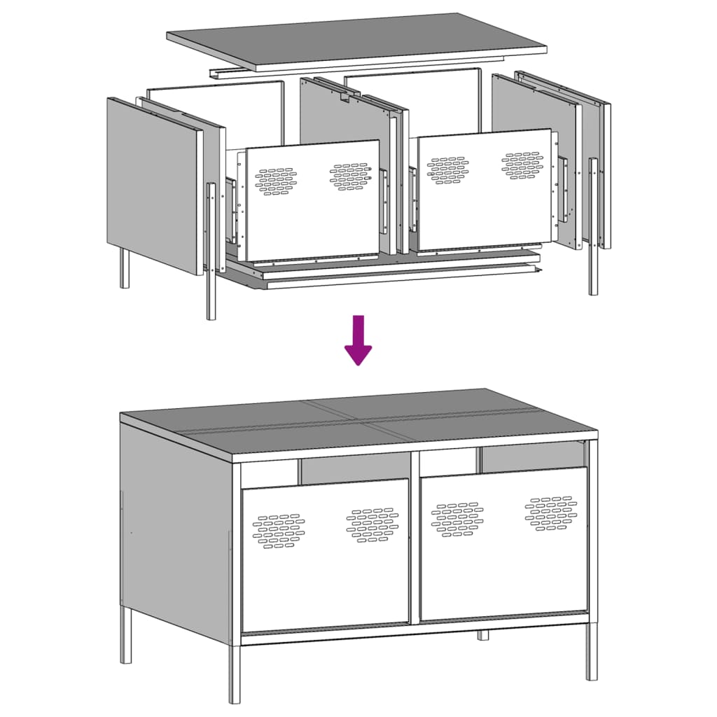 TV Cabinet Anthracite 68x50x43,5 cm Cold-rolled Steel