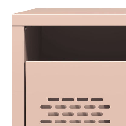 Bedside Cabinets 2 pcs Pink 35x39x43.5 cm Steel
