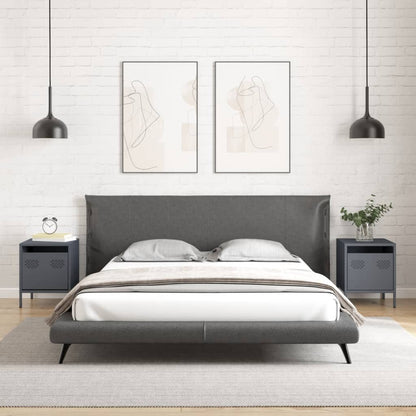 Bedside Cabinets 2 pcs Anthracite 35x39x43,5 cm Steel