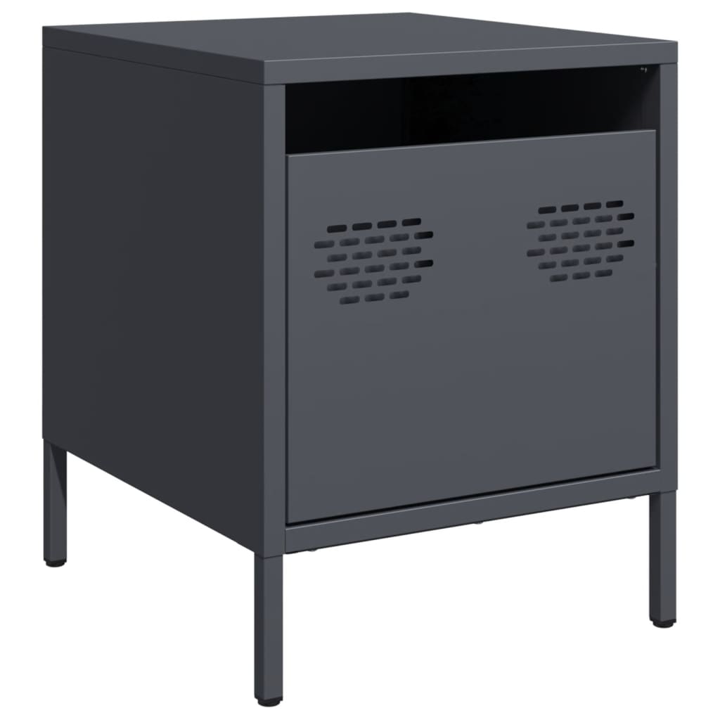 Bedside Cabinets 2 pcs Anthracite 35x39x43,5 cm Steel