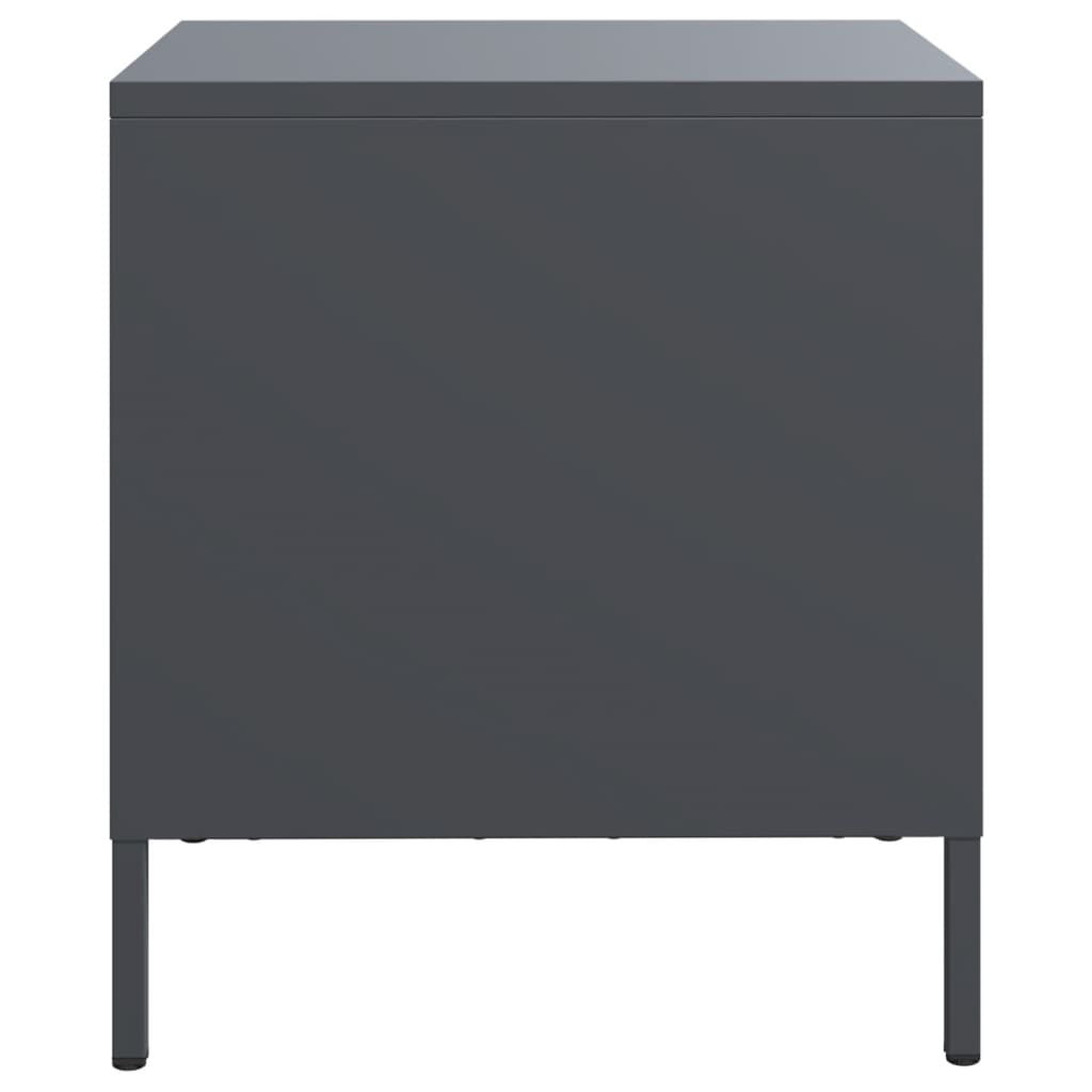 Bedside Cabinets 2 pcs Anthracite 35x39x43,5 cm Steel