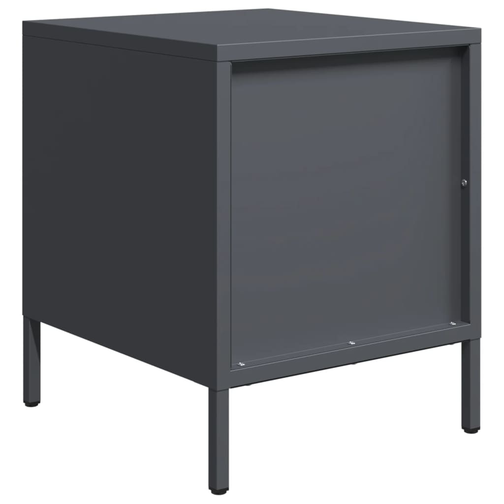 Bedside Cabinets 2 pcs Anthracite 35x39x43,5 cm Steel