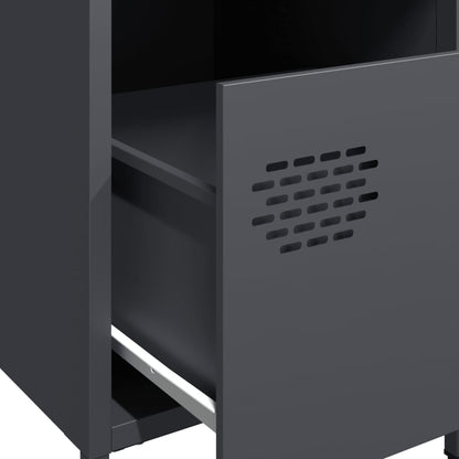 Bedside Cabinets 2 pcs Anthracite 35x39x43,5 cm Steel