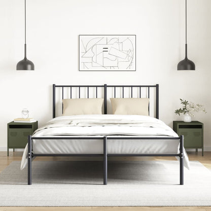 Bedside Cabinets 2 pcs Olive Green 35x39x43,5 cm Steel