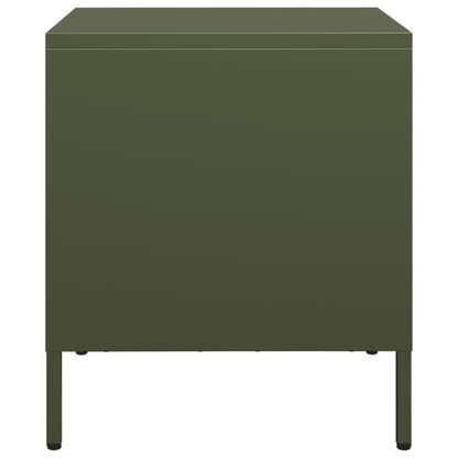 Bedside Cabinets 2 pcs Olive Green 35x39x43,5 cm Steel