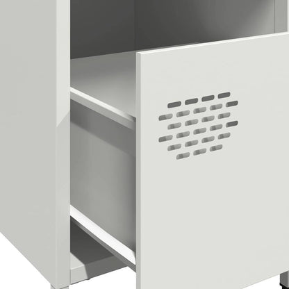 Bedside Cabinets 2 pcs White 35x39x43.5 cm Steel