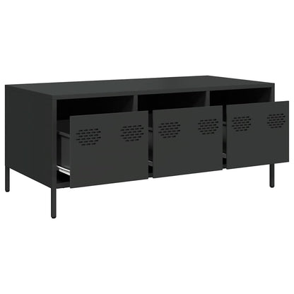Coffee Table Black 101,5x50x43,5 cm Cold-rolled Steel