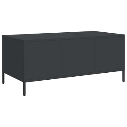 Coffee Table Black 101,5x50x43,5 cm Cold-rolled Steel