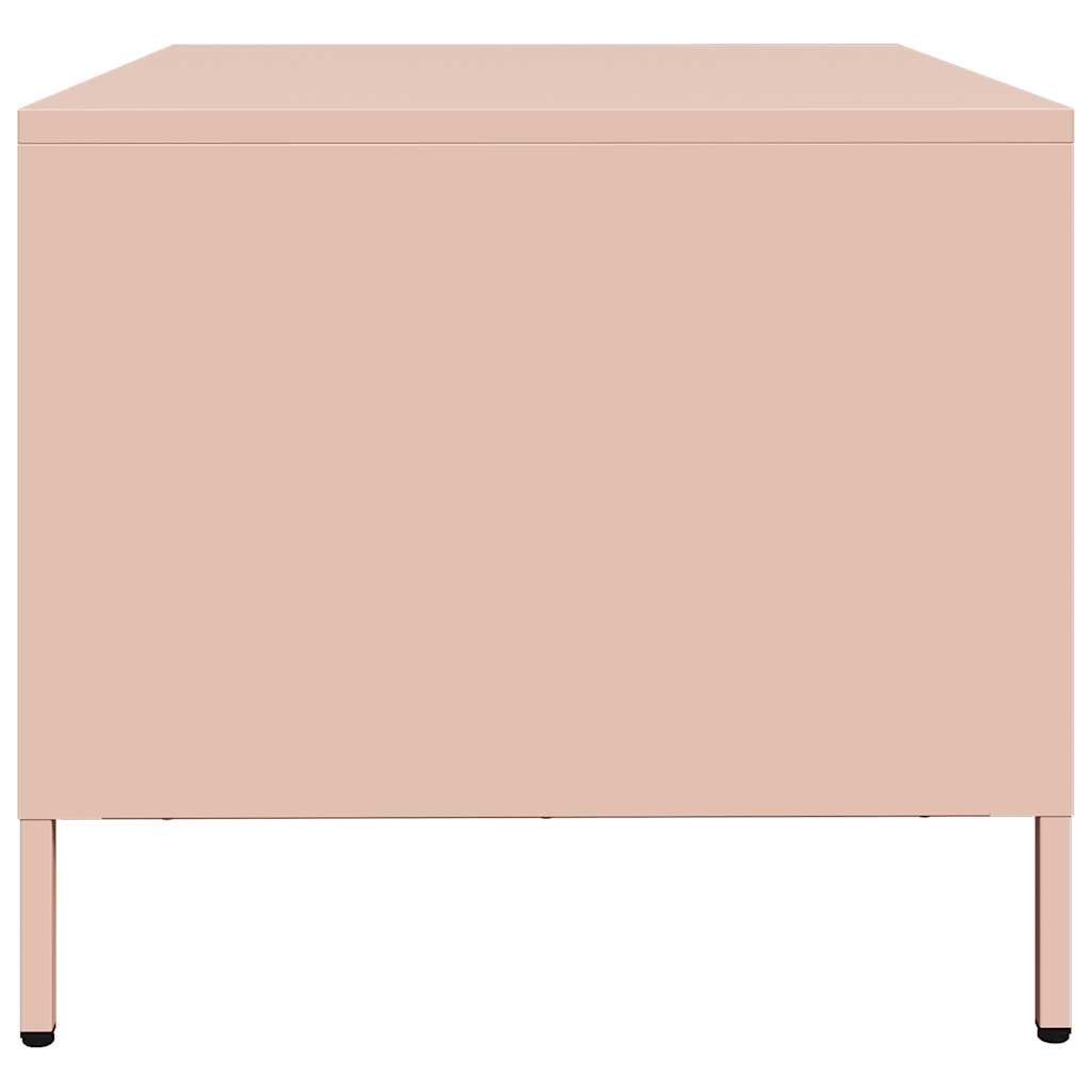 Coffee Table Pink 101,5x50x43,5 cm Cold-rolled Steel