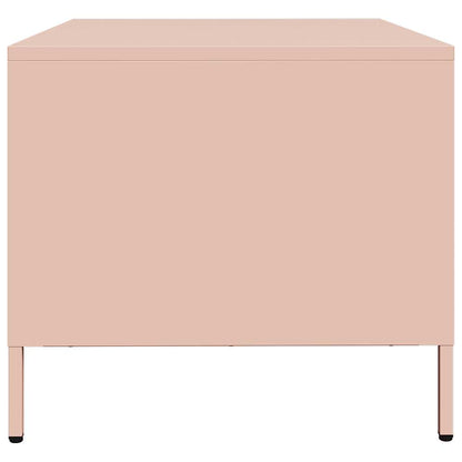 Coffee Table Pink 101,5x50x43,5 cm Cold-rolled Steel