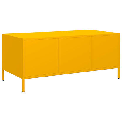 Coffee Table Mustard Yellow 101,5x50x43,5 cm Cold-rolled Steel