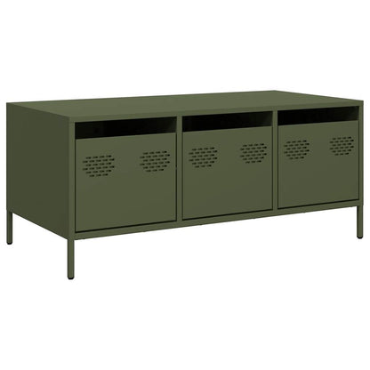 Coffee Table Olive Green 101,5x50x43,5 cm Cold-rolled Steel