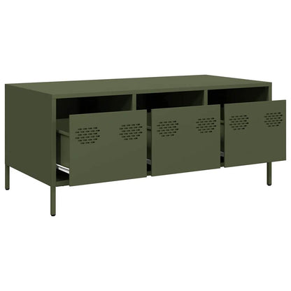 Coffee Table Olive Green 101,5x50x43,5 cm Cold-rolled Steel