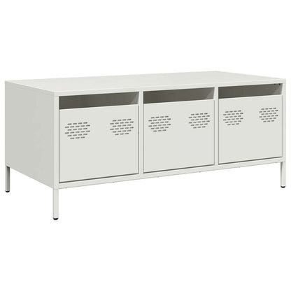 Coffee Table White 101,5x50x43,5 cm Cold-rolled Steel