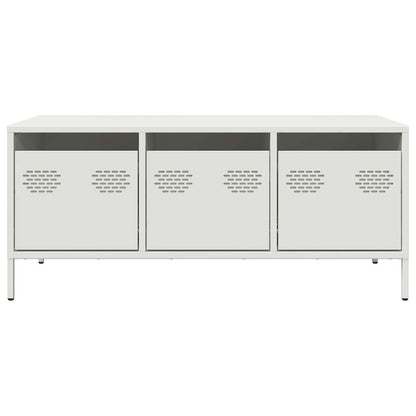 Coffee Table White 101,5x50x43,5 cm Cold-rolled Steel