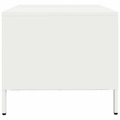 Coffee Table White 101,5x50x43,5 cm Cold-rolled Steel
