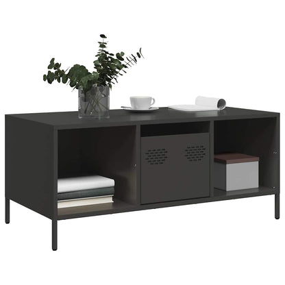 Coffee Table Black 101,5x50x43,5 cm Cold-rolled Steel