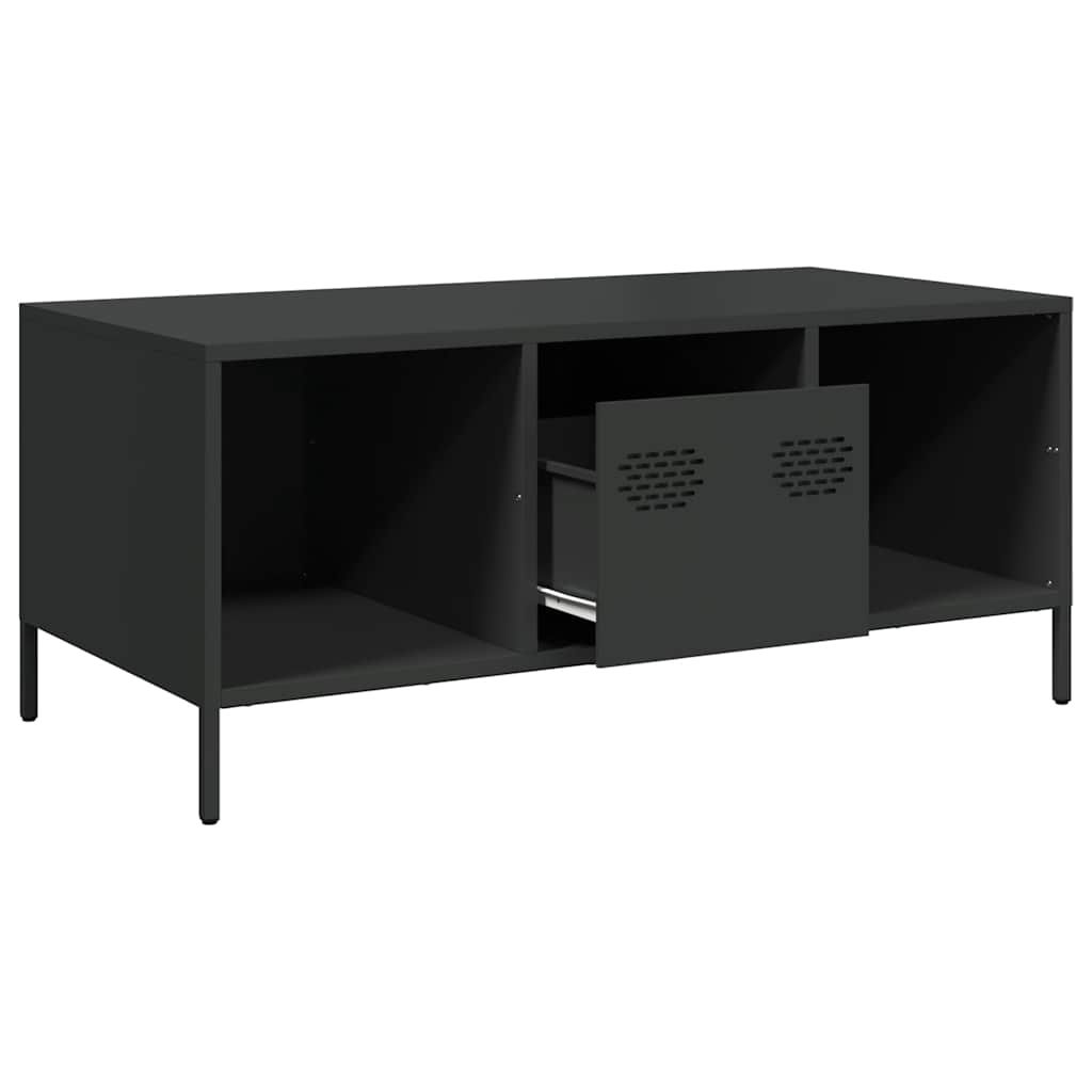 Coffee Table Black 101,5x50x43,5 cm Cold-rolled Steel