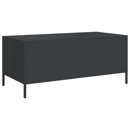 Coffee Table Black 101,5x50x43,5 cm Cold-rolled Steel