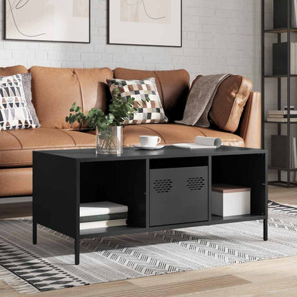 Coffee Table Black 101,5x50x43,5 cm Cold-rolled Steel