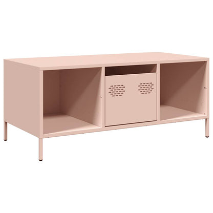 Coffee Table Pink 101,5x50x43,5 cm Cold-rolled Steel
