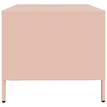 Coffee Table Pink 101,5x50x43,5 cm Cold-rolled Steel