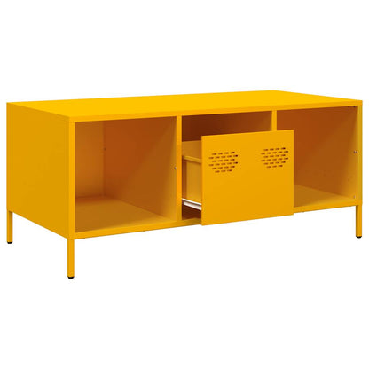 Coffee Table Mustard Yellow 101,5x50x43,5 cm Cold-rolled Steel