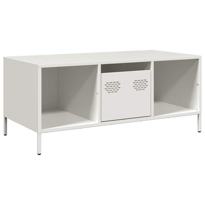 Coffee Table White 101,5x50x43,5 cm Cold-rolled Steel