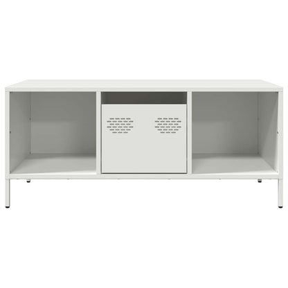 Coffee Table White 101,5x50x43,5 cm Cold-rolled Steel