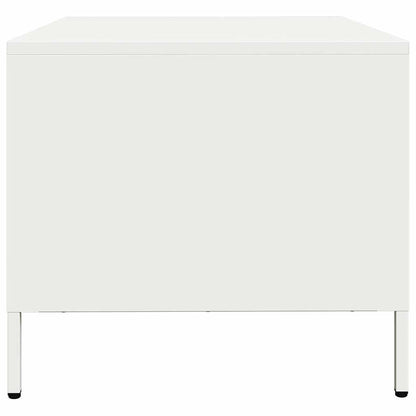 Coffee Table White 101,5x50x43,5 cm Cold-rolled Steel