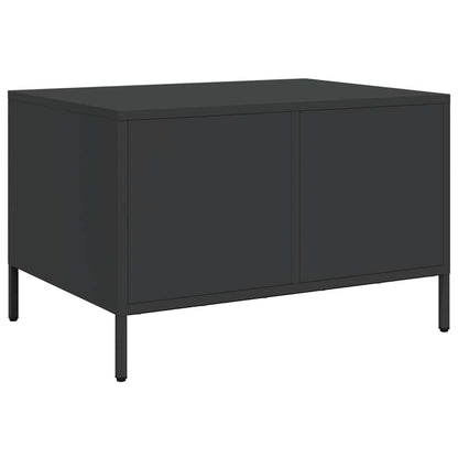 Coffee Table Black 68,5x50x43,5 cm Cold-rolled Steel