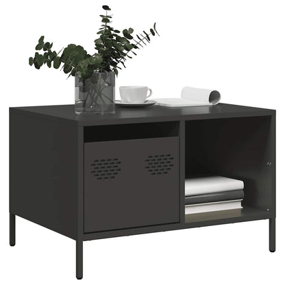 Coffee Table Black 68,5x50x43,5 cm Cold-rolled Steel