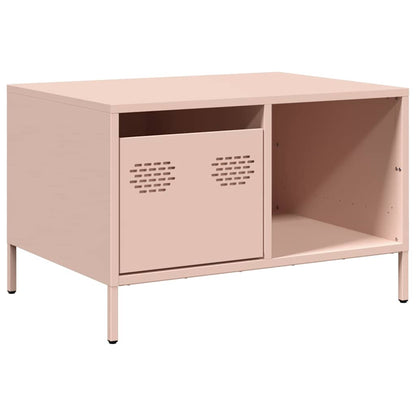 Coffee Table Pink 68,5x50x43,5 cm Cold-rolled Steel