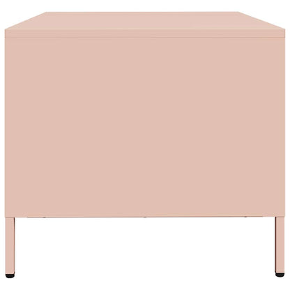 Coffee Table Pink 68,5x50x43,5 cm Cold-rolled Steel