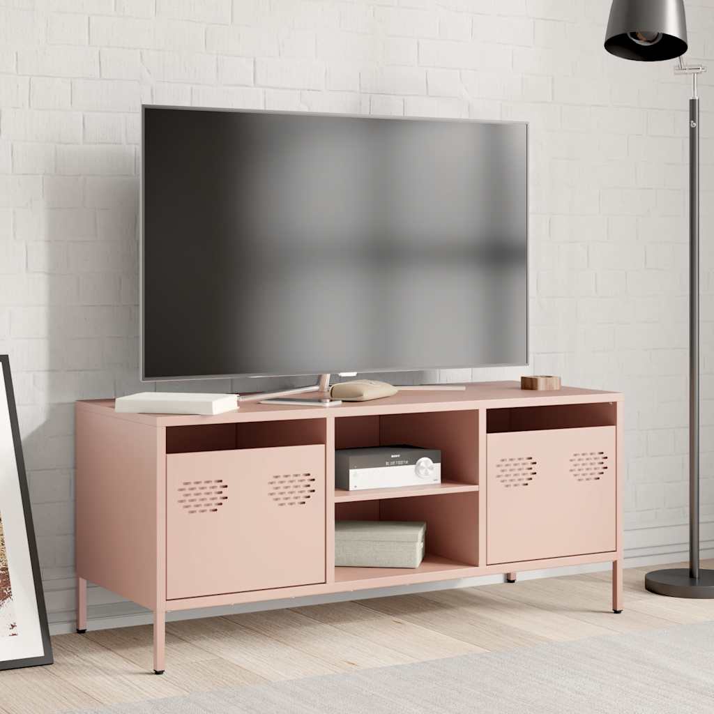 TV Cabinet Pink 101,5x39x43,5 cm Cold-rolled Steel